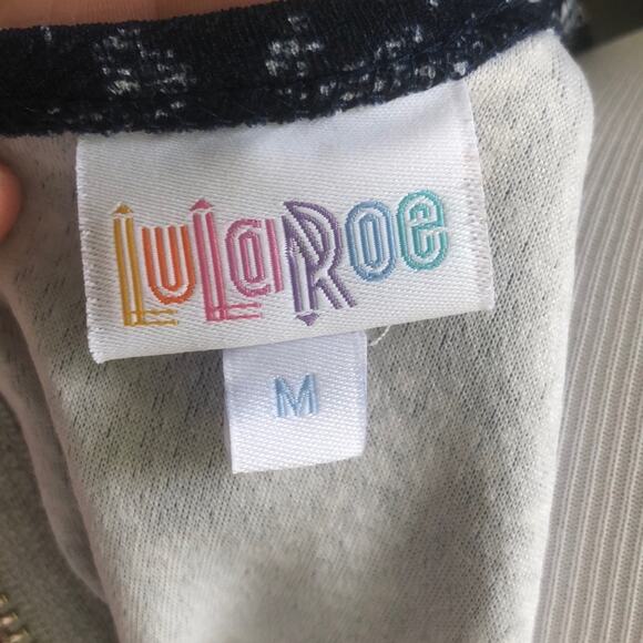 LuLaRoe Blue Floral Print Pleated Dress, Size M - Picture 5 of 6